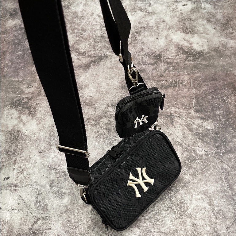 ✅ [ MLB NEW 2022] Túi bao tử NY MONOGRAM WAIST BAG BLACK - ẢNH THẬT | XUẤT DƯ XỊN 100% | CÓ SẴN HÀNG | CAM KẾT CHUẨN XỊN