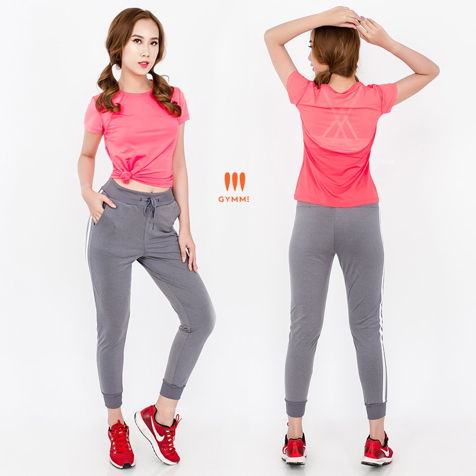 Quần tập gym yoga nữ, jogger thể thao chất thun mát GYMME - 14004