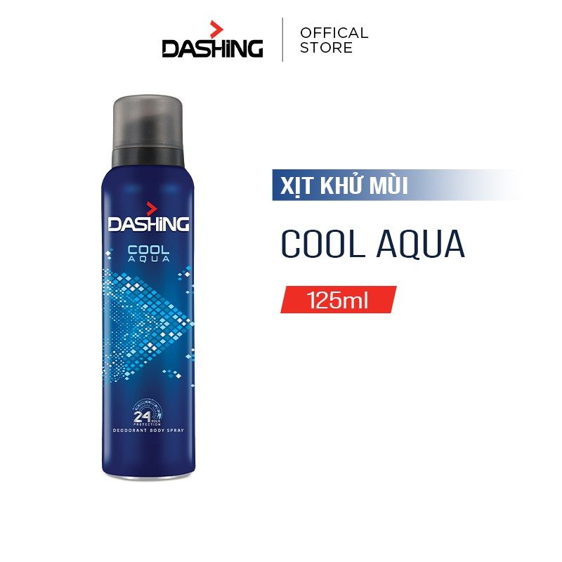 [Mã FMCGMALL - 8% đơn 250K] Xịt Khử Mùi Dashing Hương Cool Aqua 125ml