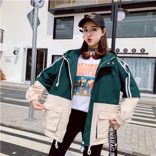 🍁Áo Khoác Dù Phối Màu Chạy 3 Sọc