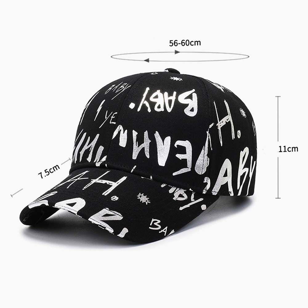 Mũ Lưỡi Trai Cotton Họa Tiết Graffiti Phong Cách Hàn Quốc Cho Nam