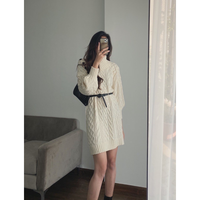 váy len lệch vai 9335