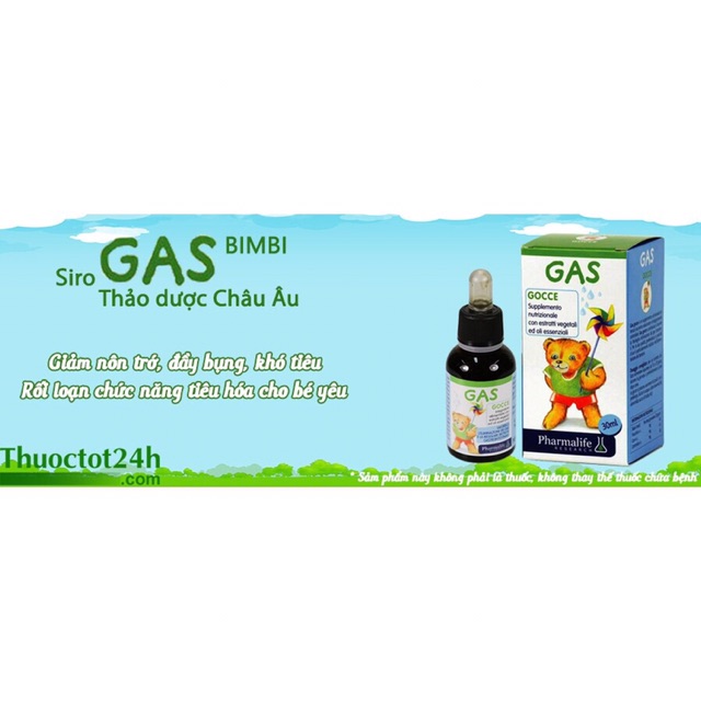 GAS bimbi Thảo dược cho trẻ nôn trớ, khó tiêu