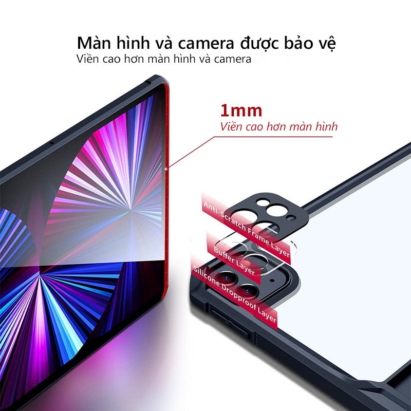 Ốp lưng XUNDD iPad Pro 11' ( M1 2021 / 2020 ) Chống trầy, Chống sốc, Viền TPU, Mặt lưng chân đế