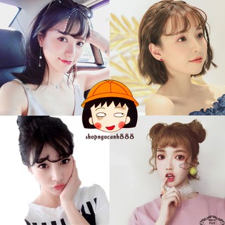 [Giống Thật 99%] Tóc Mái Giả Thưa Xoăn Ngố Cute Hột Me Ảnh Chụp Feedback 100%