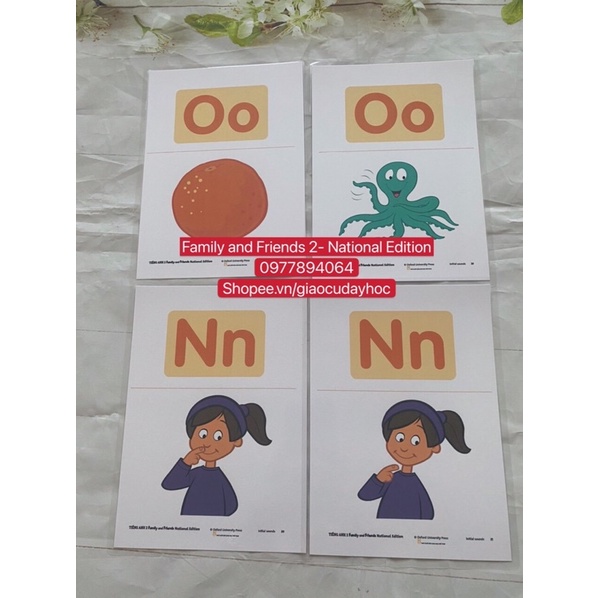 Phonics Cards- Thẻ Tiếng Anh Phonics Family and Friends 2( Natinonal Edition)