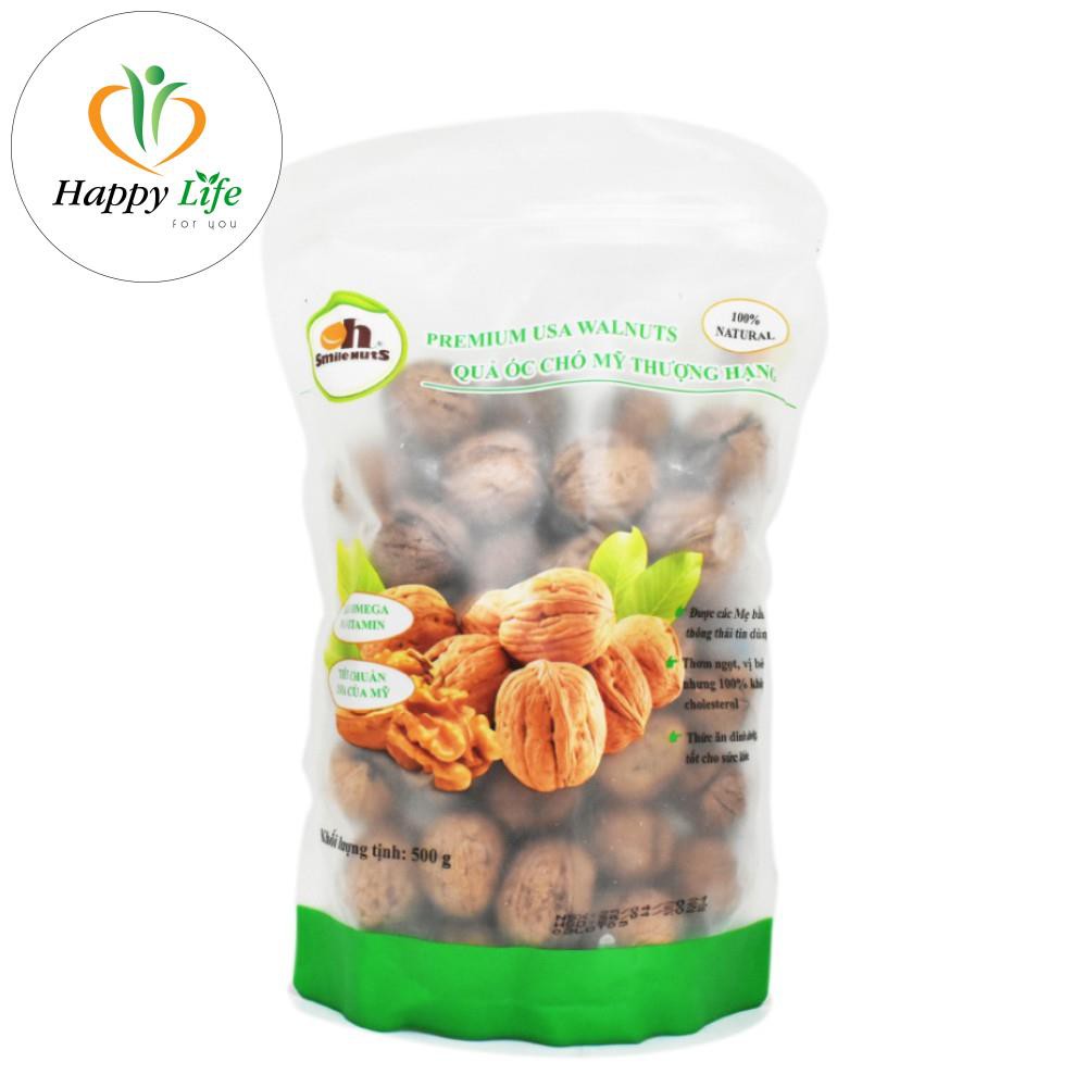 Qủa óc chó nguyên vỏ mỹ túi 500g - Happy Life for You