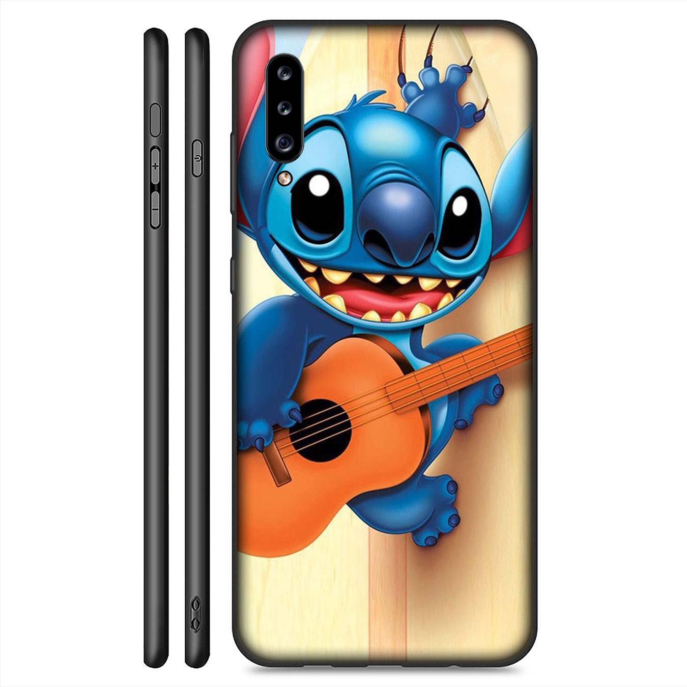 Samsung Galaxy A9 A8 A7 A6 Plus J8 2018 + A21S A70 M20 A6+ A8+ 6Plus Casing Soft Silicone Cartoon Stich Phone Case