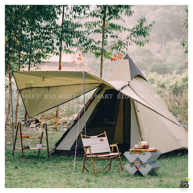 Lều Cắm Trại Lều Dã Ngoại 4-6 Người Thông Thoáng – Lều Mái Che Đi Phượt Cắm Trại Dã Ngoại Du Lịch Chống Thấm - BIO209