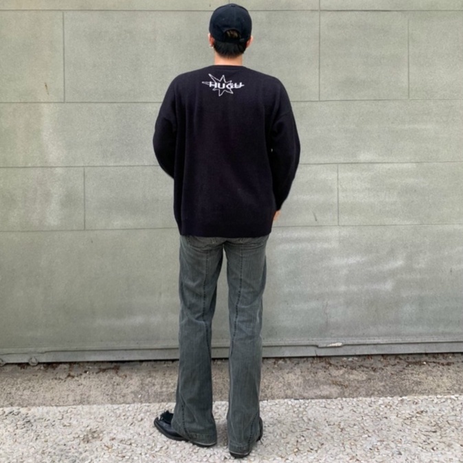 Áo sweater len tay dài HUGU - On The Star - vải len dày dặn, form rộng unisex