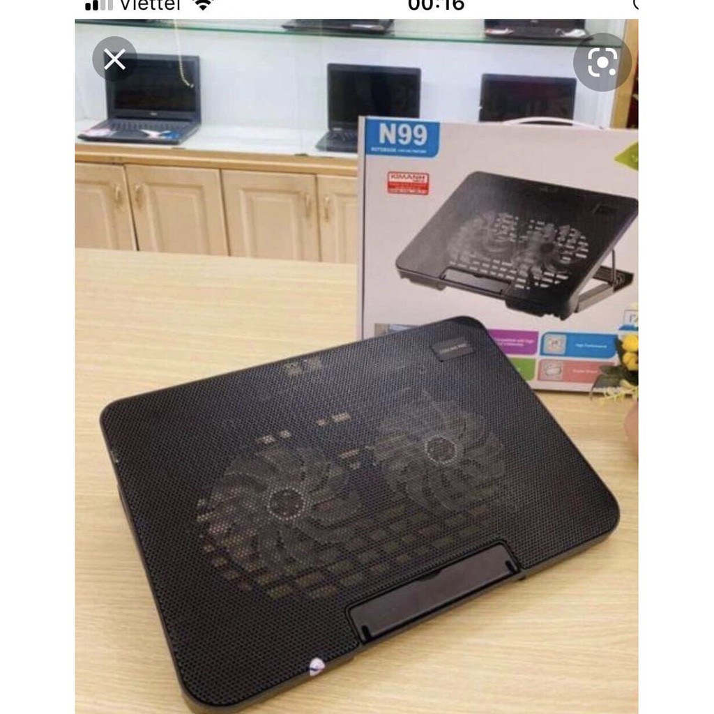 Đế giá đỡ quạt tản hút nhiệt N99 laptop máy tính bền tốt - quạt tản nhiệt to chạy êm làm mát cực nhanh