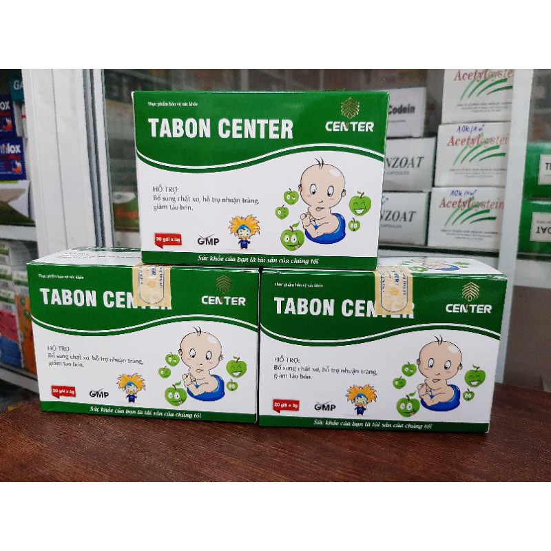 Tabon Center bổ sung chất xơ, hỗ trợ nhuận tràng (hộp 20 gói)