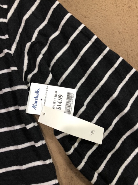Áo len kẻ tay bồng nữ | BigBuy360 - bigbuy360.vn