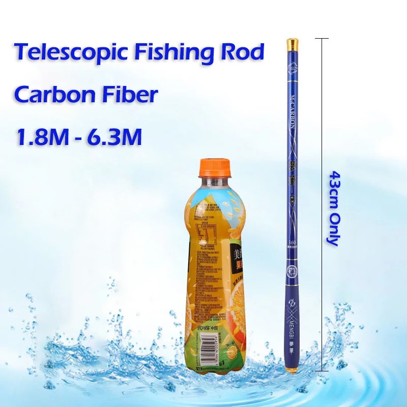 Cần Câu Tay Bằng Sợi Carbon Cần Câu đài Telescopic Fishing Rod 1.8-6.3m