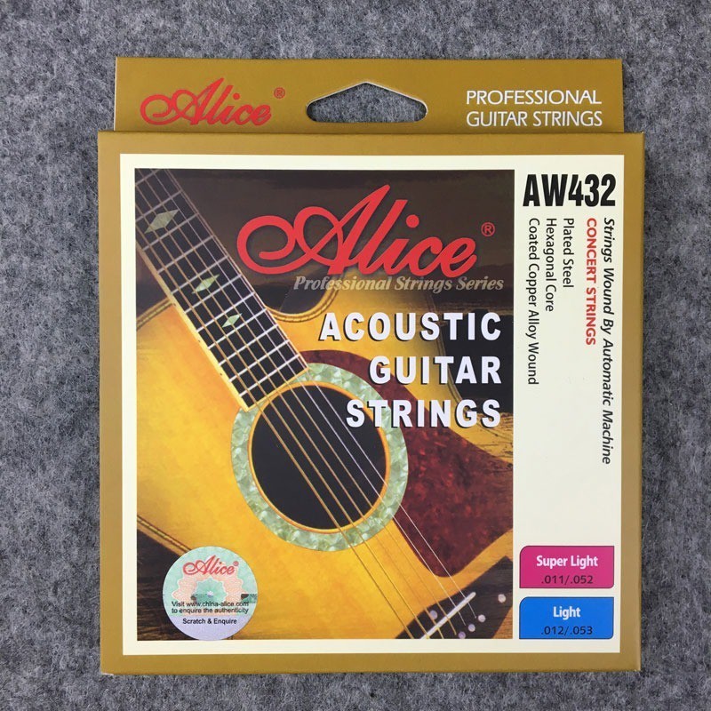 Bộ 6 dây đàn guitar acoustic Alice AW432 Bronze 85/15 (Có Dây Lẻ)