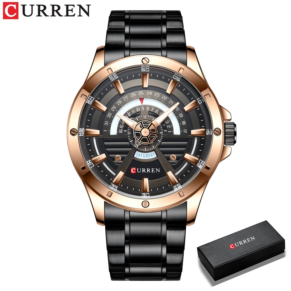 Đồng Hồ Quartz CURREN 8381 Chất Liệu Thép Không Gỉ Chống Thấm Nước Hợp Thời Trang Cho Nam
