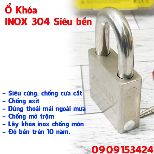 Ổ KHOÁ ZORO-INOX 304-5p