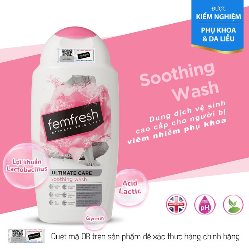 Dung dịch vệ sinh phụ nữ Femfresh UK