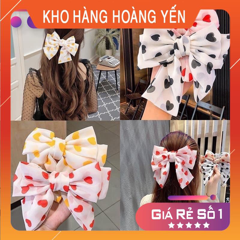 [sỉ 6,5k] Cặp tóc, kẹp tóc nơ lụa cao cấp to đẹp xuất sắc 🥰