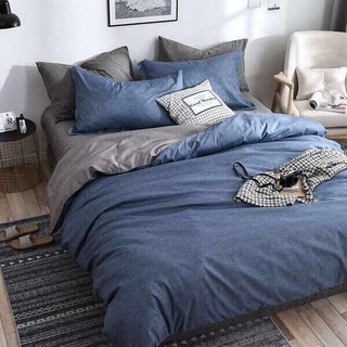 Bộ Ga Trải giường (Hình Thật) Chần Bông Xanh Xám  Cotton M2*2M-M4*2M- M6*2M-M8*2M