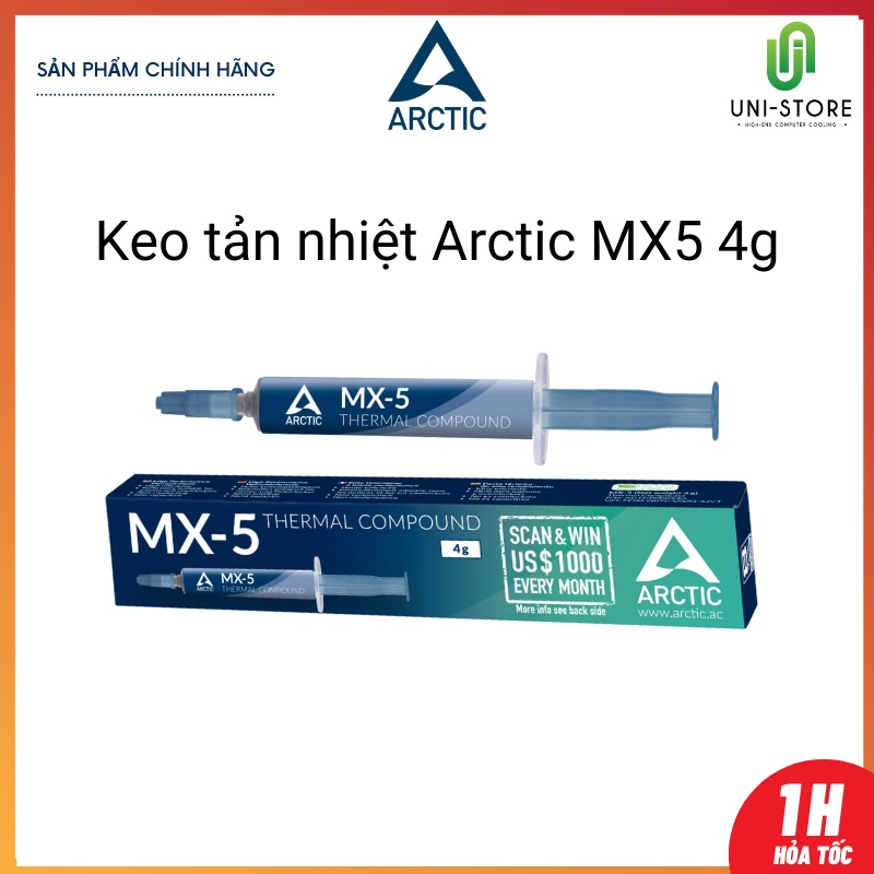 Keo tản nhiệt Arctic MX4 MX5 Phiên Bản Mới - Hàng Chính Hãng Hiệu Năng Tản Nhiệt Cao