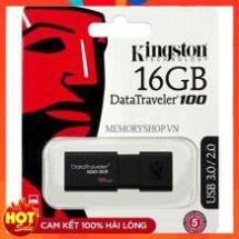 🎁 USB Kingston 16GB 3.0 DT100 G3 -hàng chính hãng do FPT phân phối -bảo hành 5 năm tại FPT