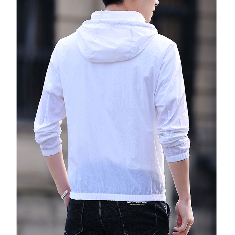Adidas Áo Khoác Thể Thao Có Mũ Chống Nắng Siêu Nhẹ Thoáng Khí Chống Thấm Nước Thời Trang Cho Nam