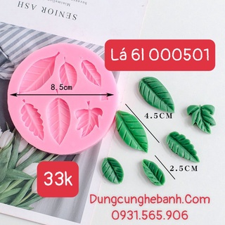 Khuôn Silicone 4D Lá Vĩ Tròn Nhọn 6L