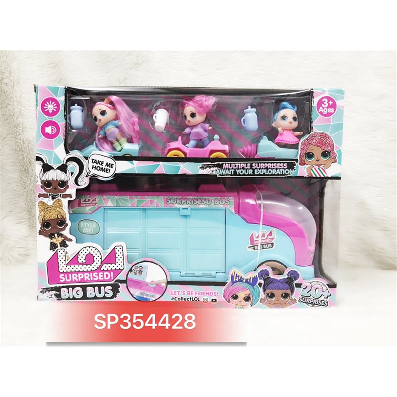 Hộp xe bus chở 3 xe 3 bé LoL , K5633 (hộp) - SP354428