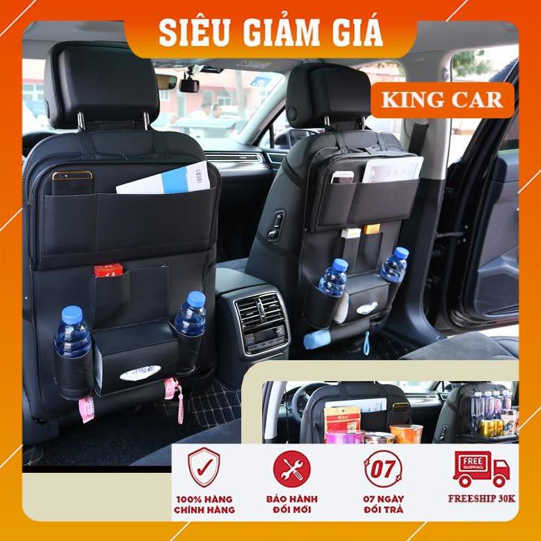 Túi để đồ treo sau ghế ô tô để ipad kiêm bàn ăn cao cấp - Shop KingCar