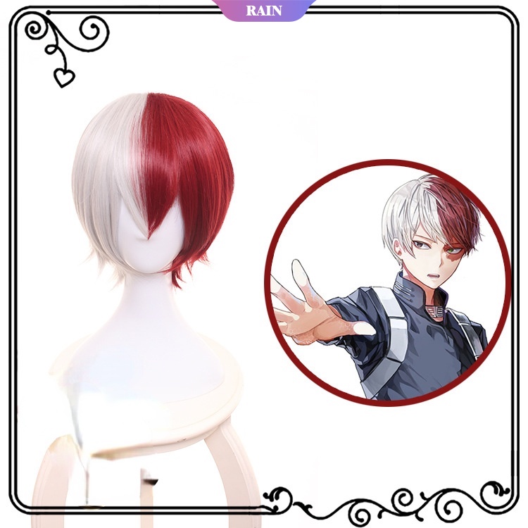 Bộ Tóc Giả Hóa Trang Nhân Vật Anime My Hero Academia Boku No Hiro Akademia Todoroki Shoto Shouto
