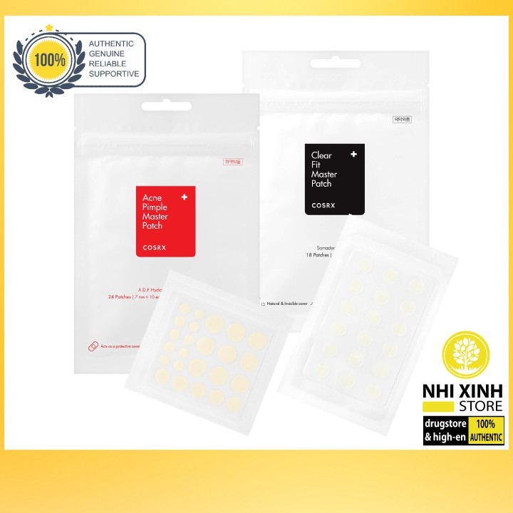 Miếng Dán Mụn Sưng Cosrx Acne Pimple & Clear Fit Master Patch