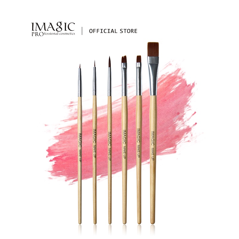 IMAGIC 6PCS Sets Of Painted Brushes Cosplay Party Makeup Halloween Children Makeup Painting Nail 21g