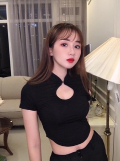 [NAPU]Áo crotop khoét giọt nước