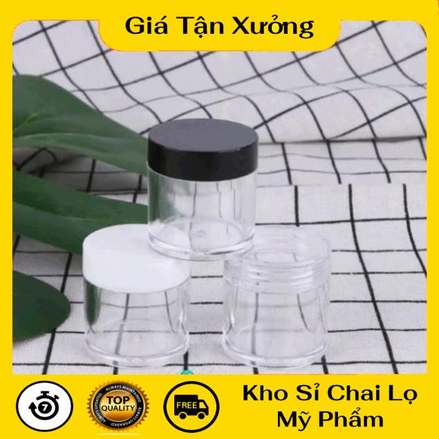 Hủ Đựng Kem ❤ TRÙM SỈ ❤ Hũ nhựa trong thân cao 10g chiết mỹ phẩm , Hũ đựng kem , chai lọ chiết mỹ phẩm .