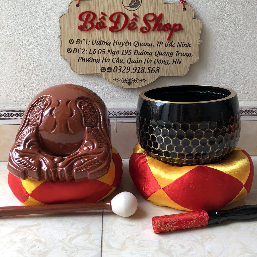 BỘ CHUÔNG ĐEN MÕ LONG NÃO 4INCH - BỒ ĐỀ SHOP