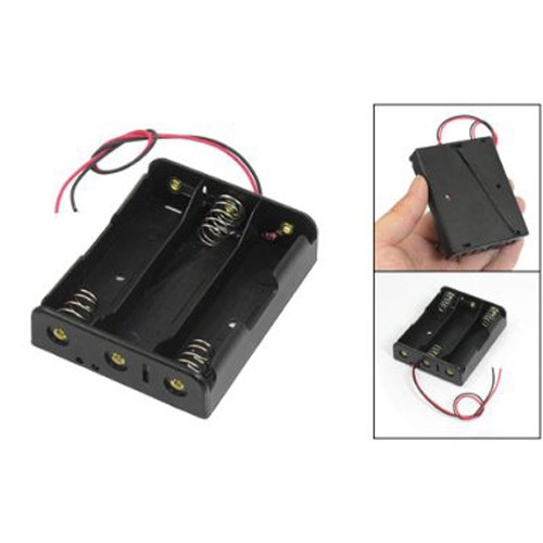 Khay đựng 3 pin đầu dẹp 3.7V 18650 sử dụng tiện lợi
