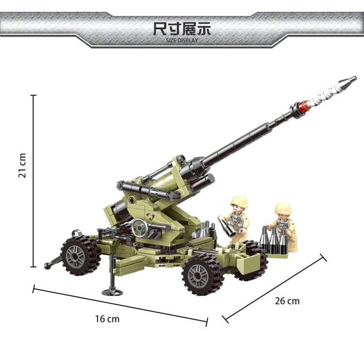 Bộ đồ chơi lắp ráp lego chiến đấu - Trực thăng, xe quân sự, đại bát