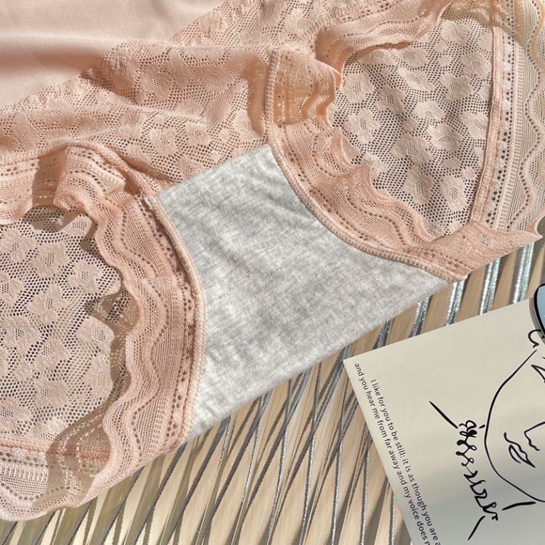 Quần Lót Nữ Gen Bụng Định Hình Chất Su Lạnh Phối Ren Hoa Cao Cấp Ms888 nội y xanh chất cực đẹp, sang chảnh, đồ lót