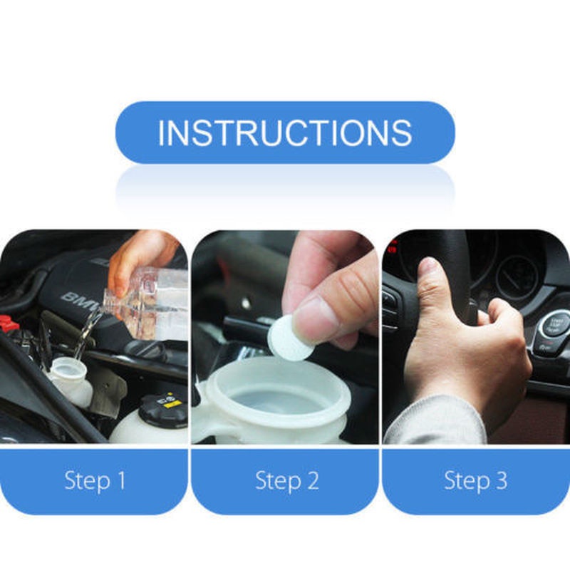 Viên Sủi Dung Dịch Vệ Sinh Kính Chắn Gió Xe Hơi Tiện Lợi sủi vệ sinh kính xe ô tô tiện dụng