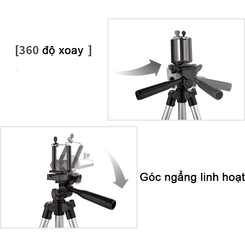 Chân đế chụp hình Tripod TF-3110 kèm kẹp đỡ điện thoại