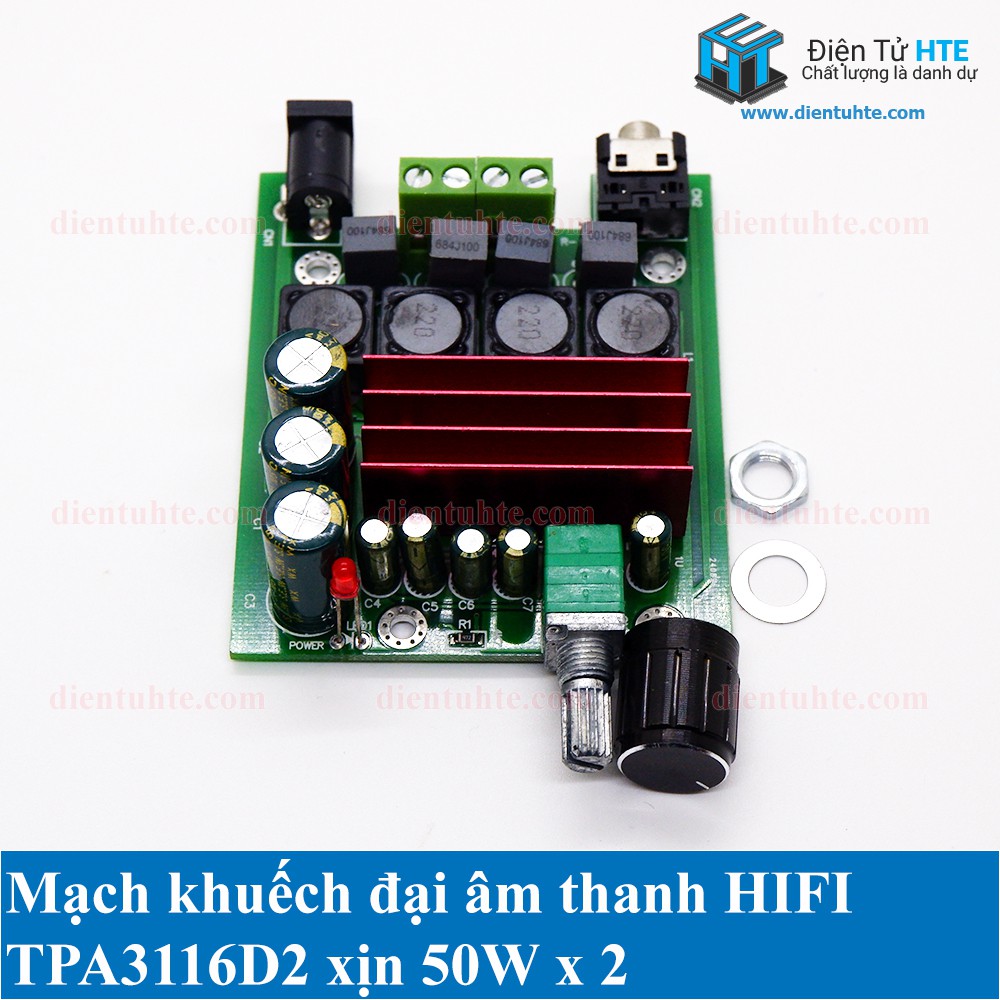 Mạch khuếch đại âm thanh HIFI TPA3116D2 50W + 50W XR-164 [HTE Quy Nhơn CN2]