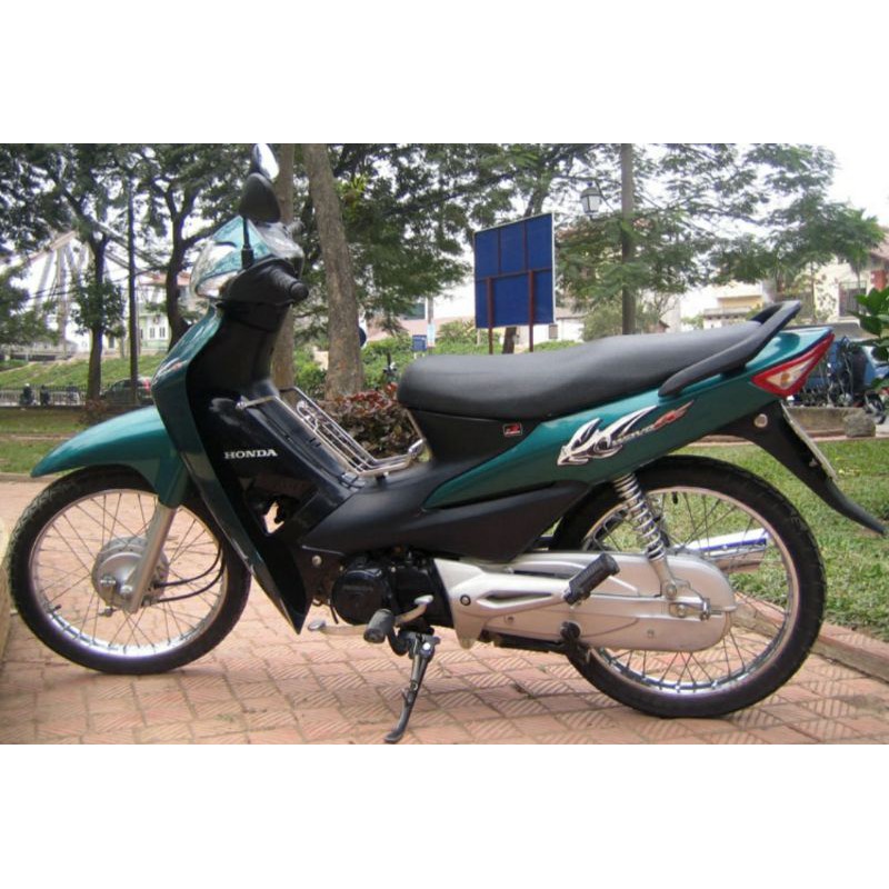 bộ nhựa dàn áo xe Wave A mỏ neo, xanh xương cá 2006 zin honda chính hãng