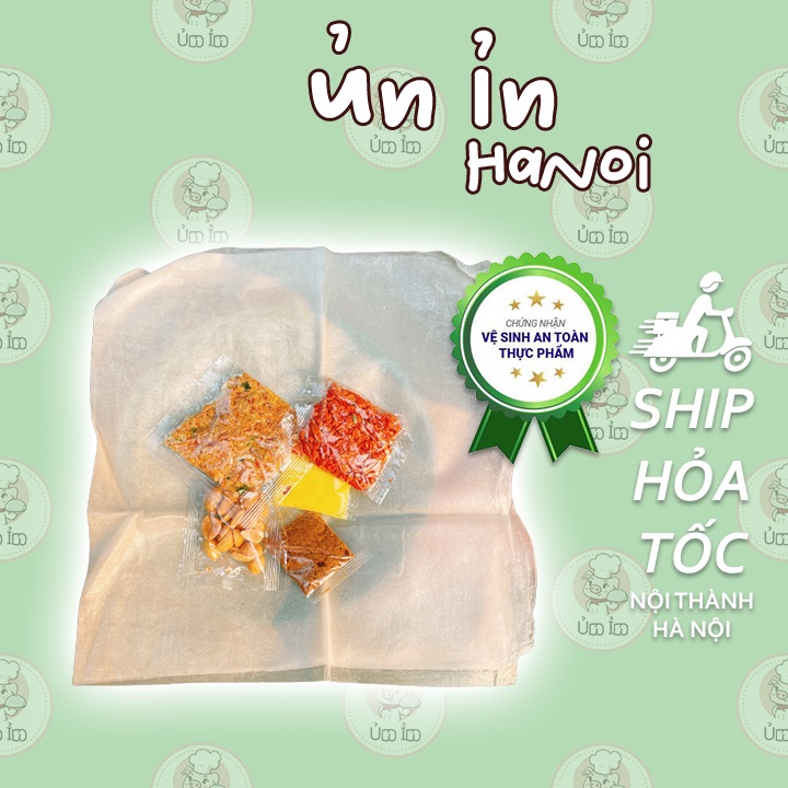 Bánh Tráng Phơi Sương UNINFOOD Bánh Tráng Phơi Sương Cuộn Bơ Hành Phi Chà Bông Siêu Béo