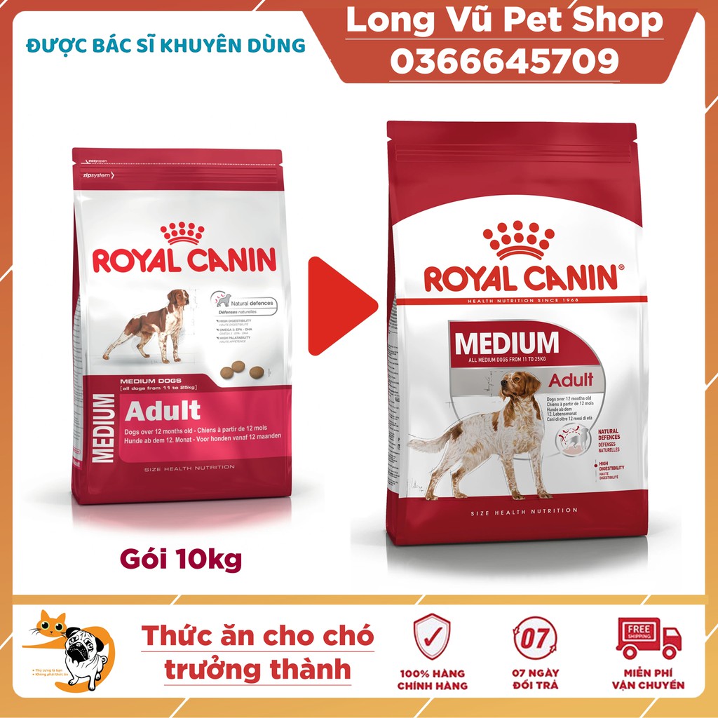 Thức ăn cho chó trưởng thành ROYAL CANIN Medium Adult bao 10kg