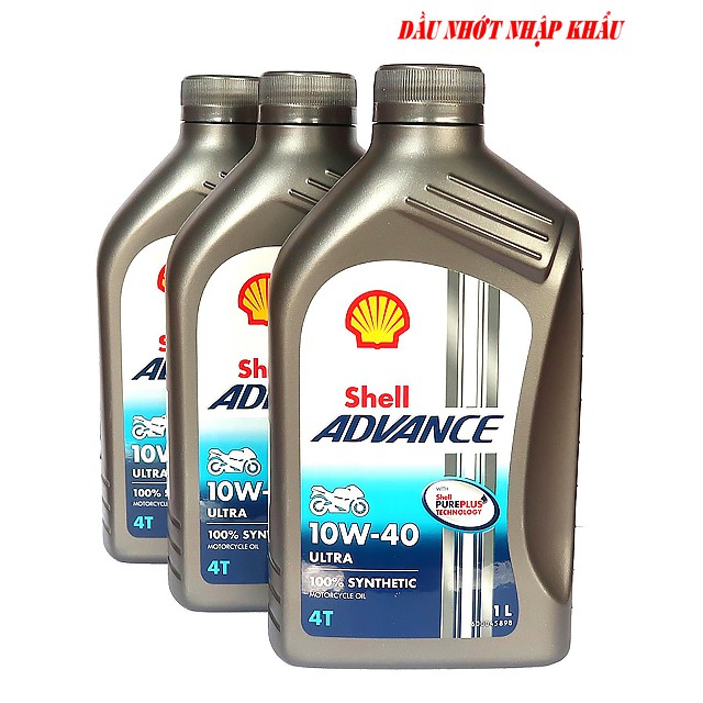 Nhớt Shell Advance Ultra 10W-40 Full Synthetic -1L,1.1L