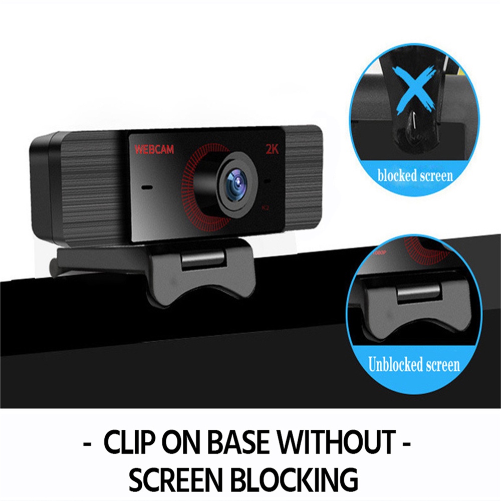 Webcam Mini TONIERS / Full HD 2K có thể xoay linh hoạt kèm Mic cho laptop | BigBuy360 - bigbuy360.vn