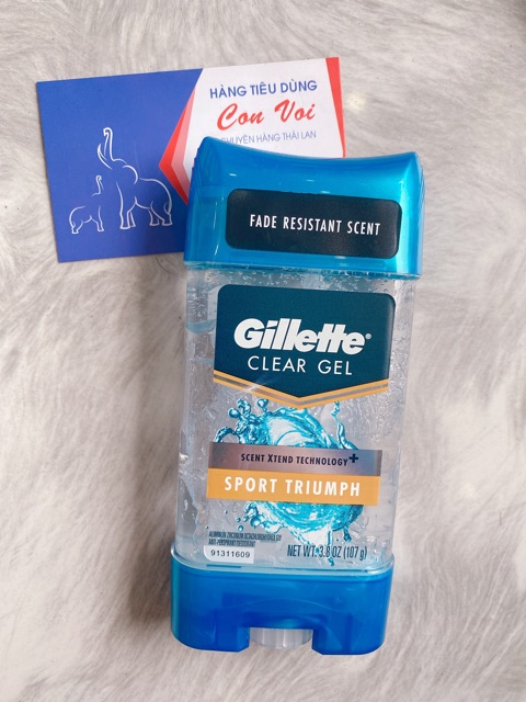 Lăn khử mùi nam Gillette Endurance Cool Wave Clear Gel