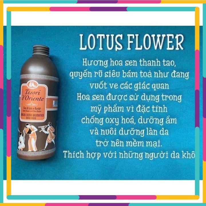 Sữa Tắm Ý Hương Nước Hoa Tesori D’Oriente , Sữa Tắm Dưỡng Ẩm Cao Cấp Italia / Chai 500ml [ CHÍNH HÃNG ] | BigBuy360 - bigbuy360.vn