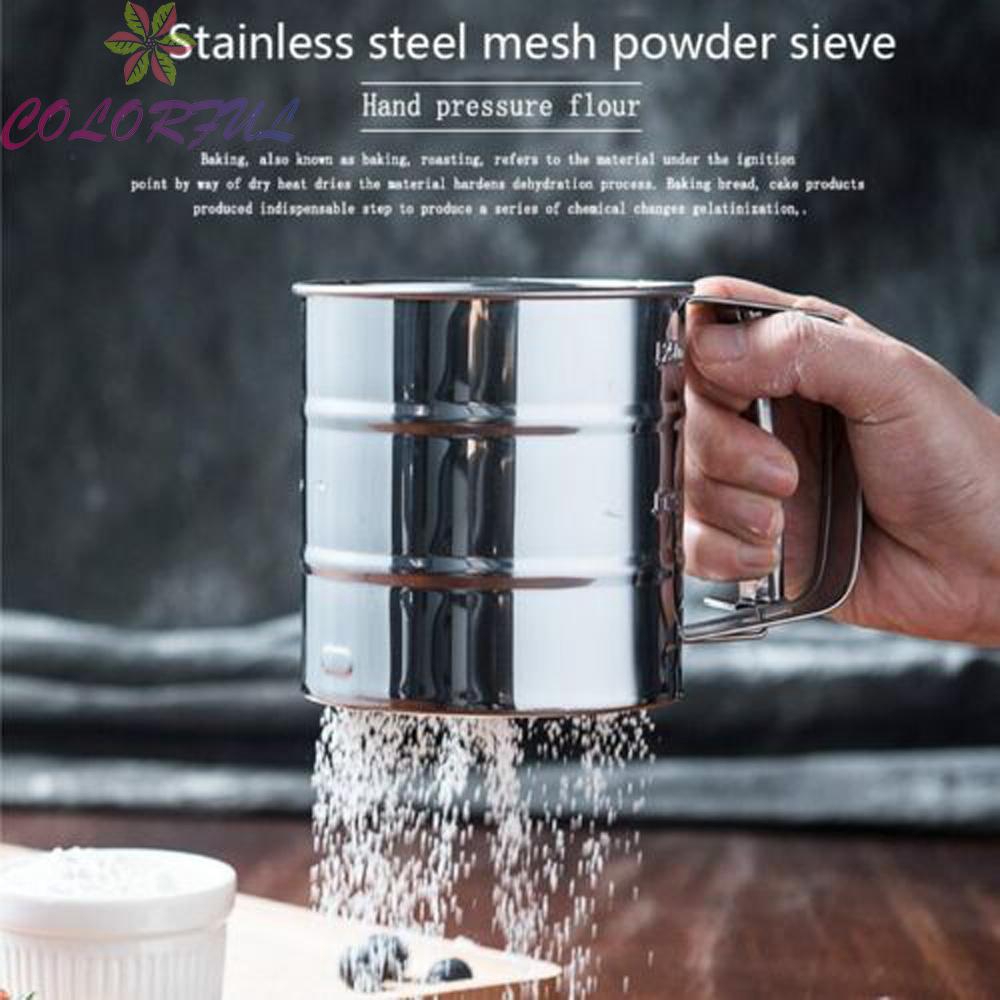 Flour Sieve Making cakes Cookies Bread 1pc Accessories Strainer Handheld Baking Kitchen Stainless Steel Powder